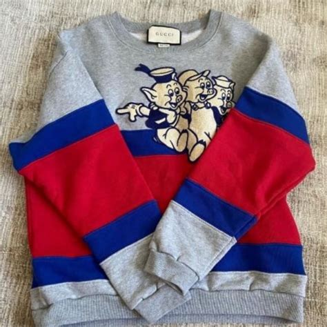 gucci 3 little pigs sweater|gucci flying pig.